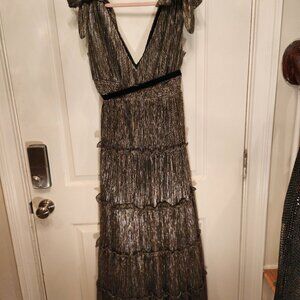 A Loves A Metallic Tiered Maxi Dress. New with tags.